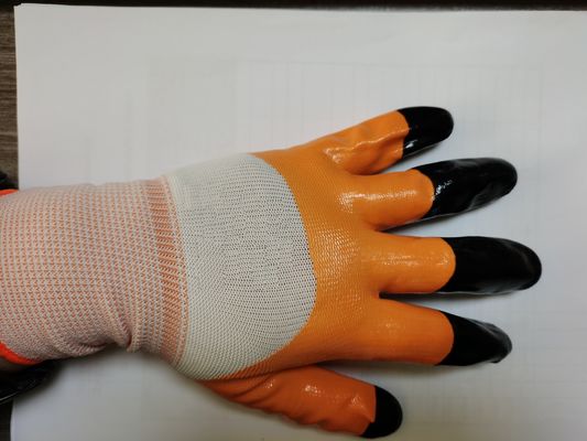 13G Double Dip Nitrile Coated Work Gloves For Heavy Work